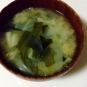 野菜たっぷり♪キャベツのお味噌汁♪